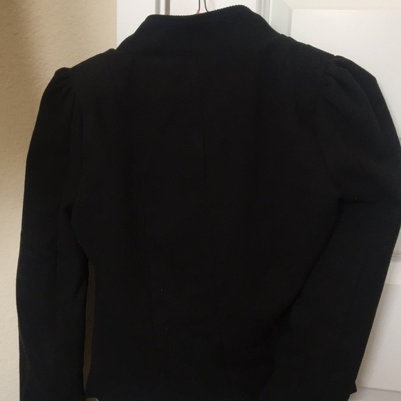 Black military style jacket, S, Like NEW - Picture 3 of 3